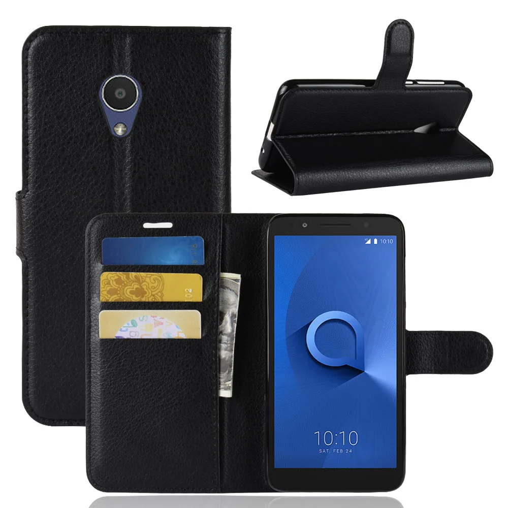 

Fashion Wallet PU Leather Case Cover For Alcatel 1X 5059 5059D 5059A Flip Protective Phone Back Shell With Card Holders