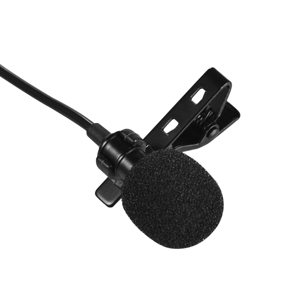 Andoer 1.5m USB Dual-head Lavalier Lapel Microphone Clip-on Omnidirectional Computer Mic for Windows Mac Video Audio Recording