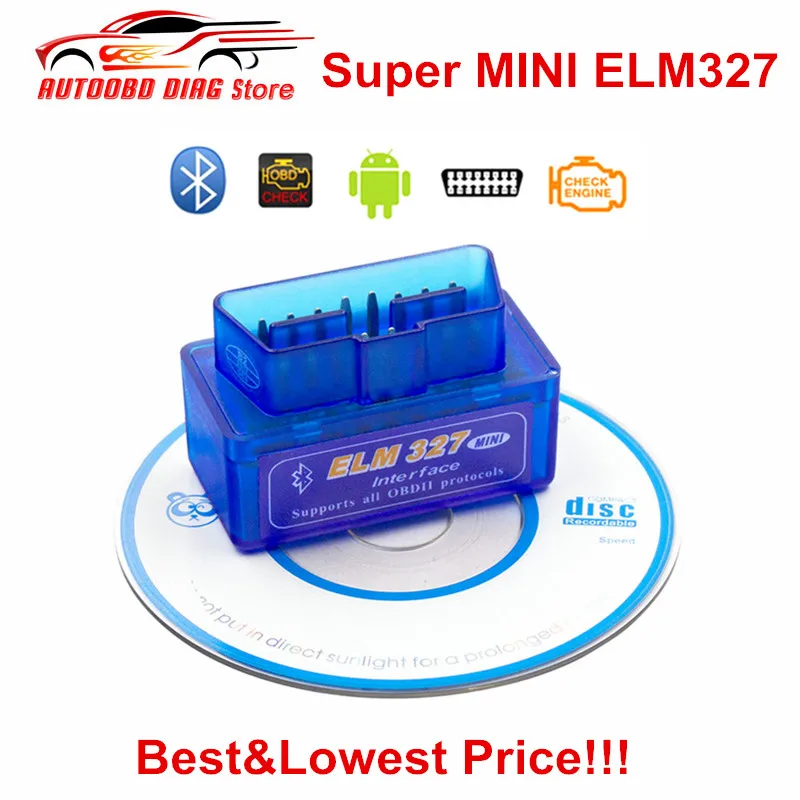 Супер Мини ELM327 Bluetooth V2.1 для Android Крутящий момент OBD 2 интерфейс OBD2 сканер ELM 327 поддерживает OBD II протоколы считыватель кодов