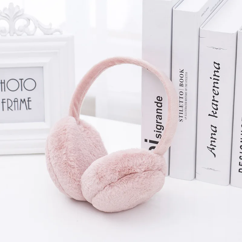 

New Design Winter Earmuffs For Women Girls Boys Fur Earmuffs Warmers Winter Comfortable Warm Winter Earmuffs E001-peach