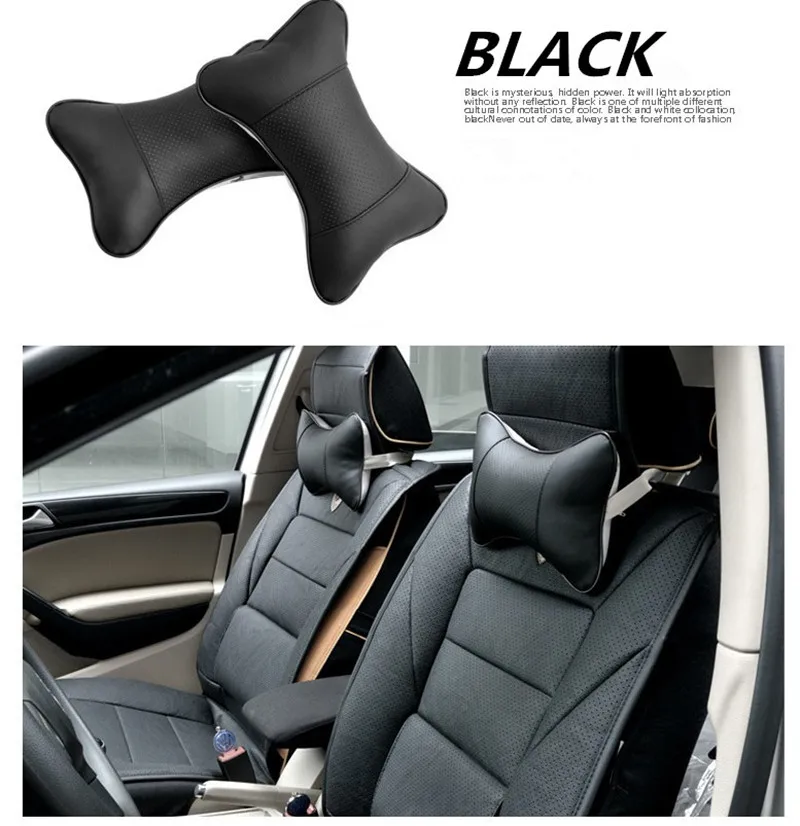 New 2pcs Top Layer Leather Car Headrest Headrest For Nissan qashqai