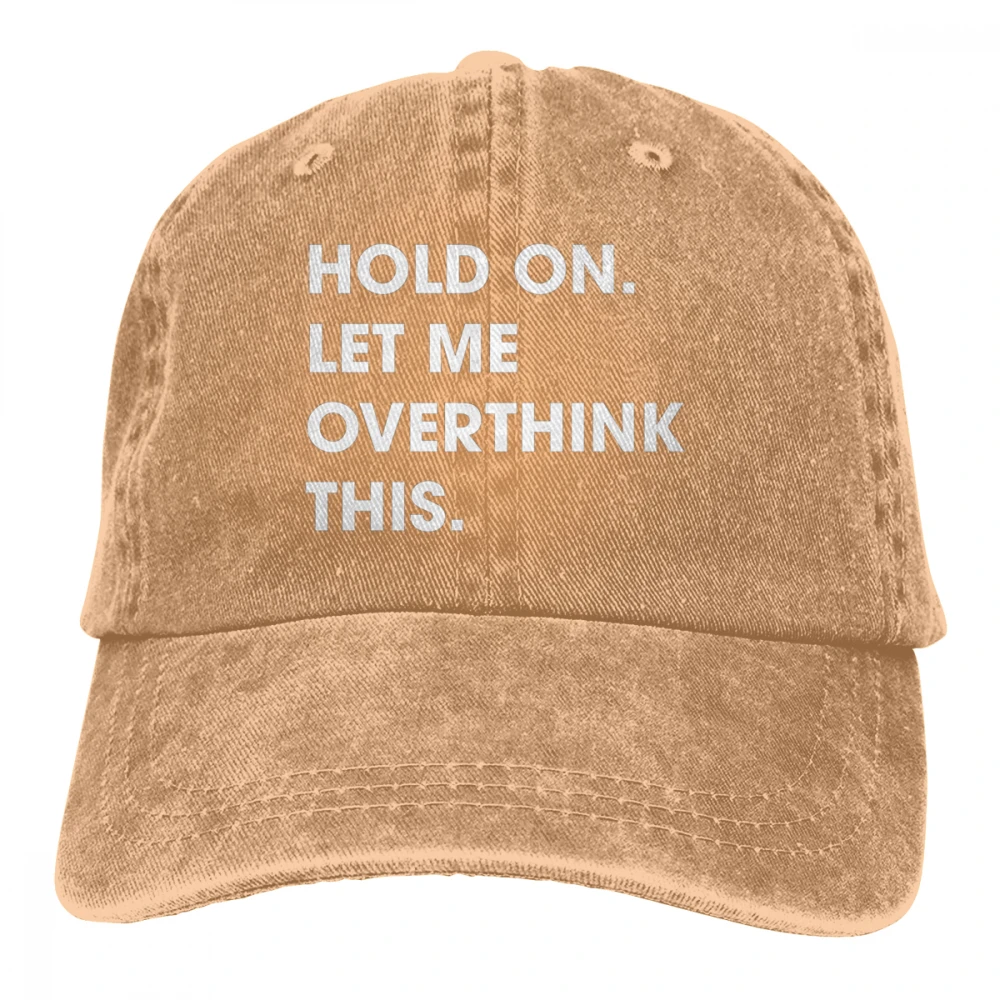 Удерживайте позвольте мне переосмысливать этот Casquette черный унисекс Мужские Женские джинсовые бейсболка с ремешком кепки Регулируемый Гольф папа шляпа - Цвет: Хаки