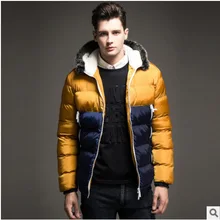 HoodieCasual/мужская куртка зимняя парка на молнии, однотонные мужские стеганые куртки с карманами, деловые теплые короткие теплые пальто
