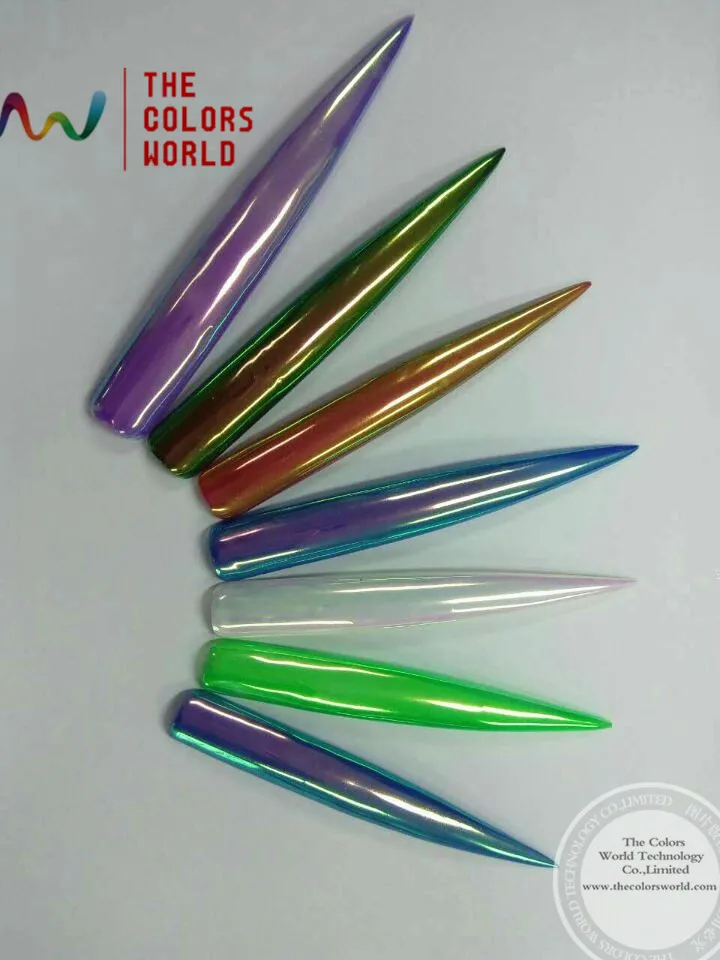 Camaleão em pó Pigmento para Unhas Lindo Shinning Espelho Pigmento Cromo Arte Gel Maquiagem Faça Você Mesmo Decoração Tcwb222 7 Cheap Brilho p unha