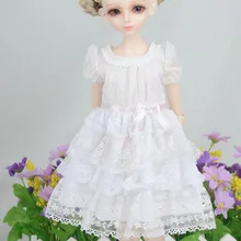 Новое поступление 1/3 1/4 1/6 BJD платье куклы белого цвета платье одежда игрушки аксессуары