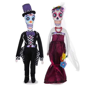 

Halloween Skull Cloth Dolls Toy Wedding Desktop for Festival Home Party Widow Ornament Halloween Table Decoration Cute Toy