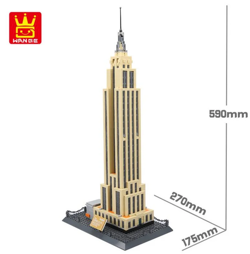 Wange architecture series the Empire State Building модель строительные блоки Набор Классический Знаковый дом обучающие игрушки для детей