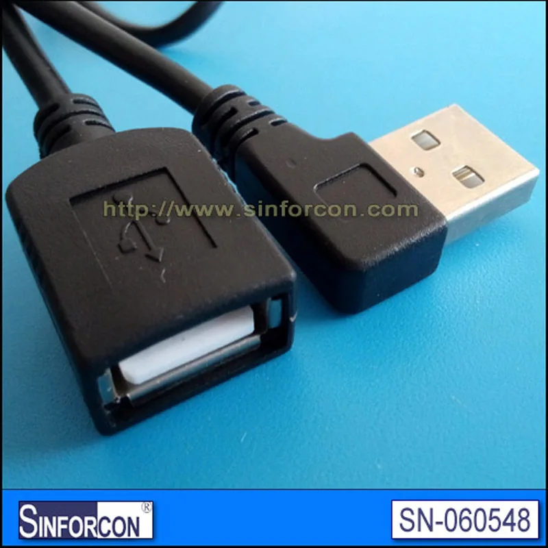 

L-образный Удлинительный usb-кабель, прямоугольный usb-кабель с L-образной вилкой