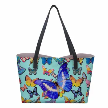 

Customized New Butterfly Women Handbag Custom Female Crossbody Bag PU Leather Big Capacity Hasp Shoulder bag Tote Shopping Bag
