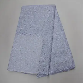 

Free shipping (5yards/pc) Hand Cut Swiss Voile Lace Fabric White African Cotton Lace Fabric Top Quality For Party Dress 30