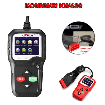 

Vehicle 12V Multi-language KONNWEI KW680 OBD2 car code reader scan tool scanner diagnostic tester