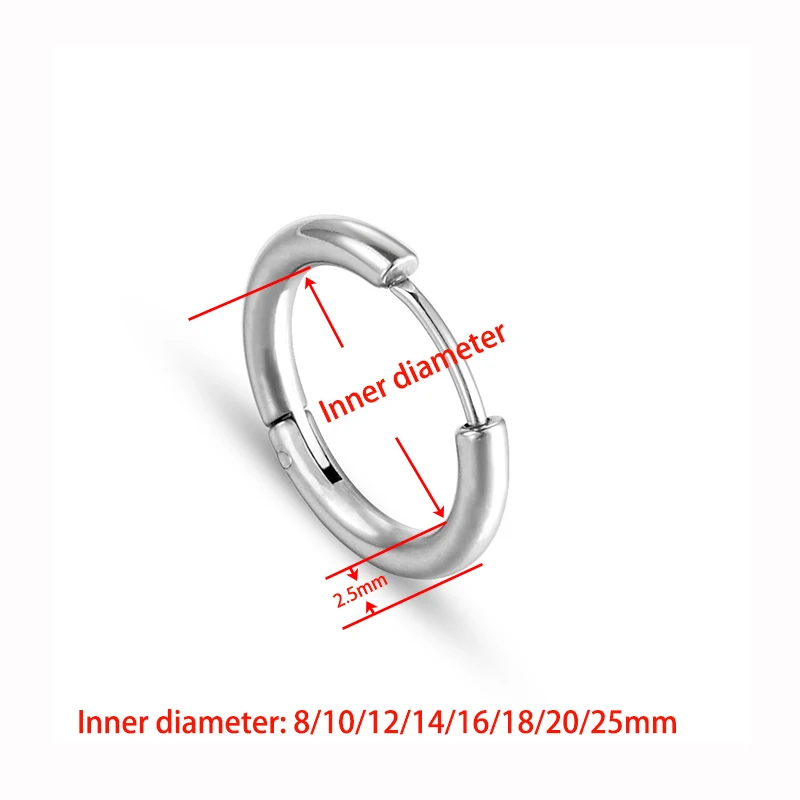 Титановая сталь/нержавеющая сталь, простые серьги-кольца для женщин и мужчин, маленькие круглые серьги-кольца, серьги-кольца