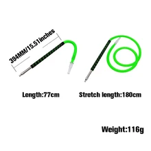 Новое прибытие черный/зеленый 180 см шланг трубка алюминиевый стержень с Eva ручкой кальян шланг Chicha шланг наргуил аксессуары