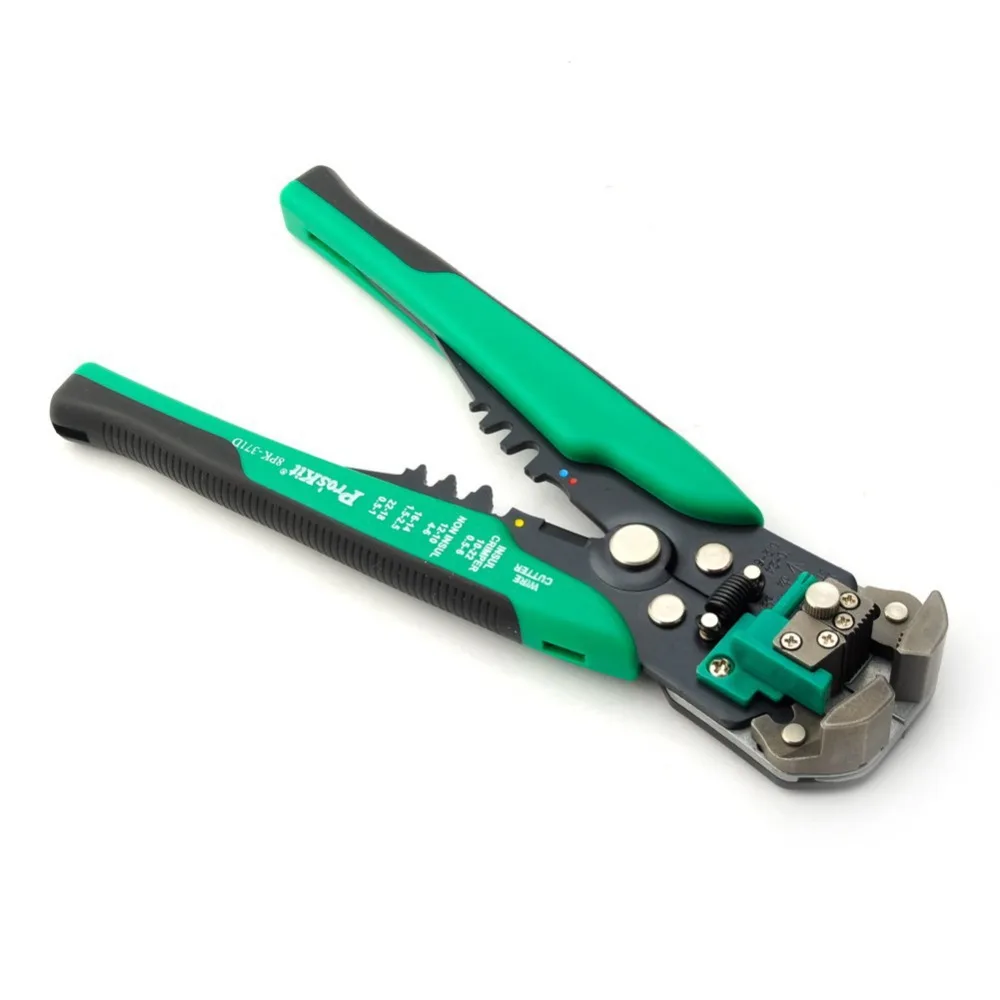 

Pro'sKit 8PK-371D AUTOMATIC WIRE STRIPPER/CRIMPER/PRESS WIRE/PEEL WIRE PLIERS