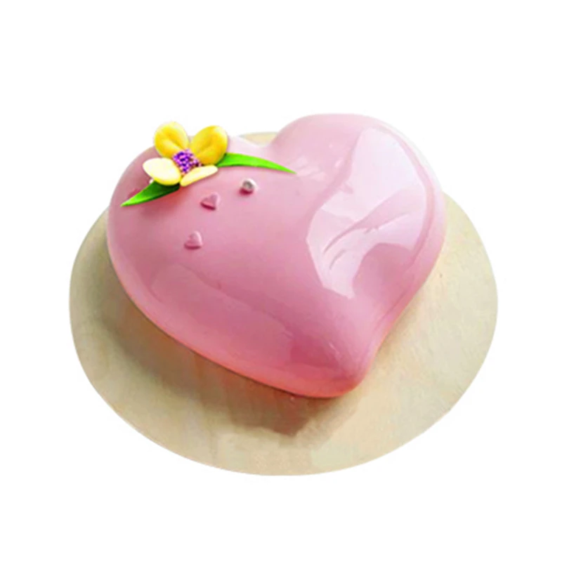 Shenhong Moule A Gateau En Forme De Cœur En Silicone 3d Pour Cuisson De Desserts Mousse Artistique Patisserie Poele A Chocolat Aliexpress