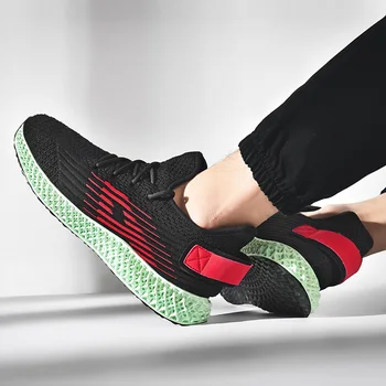 

Running Shoes for Men Breathable Light Comfortable Spring Weaving Socks Sneakers Man Black Soft Folding Male Jogging Sport Shoes