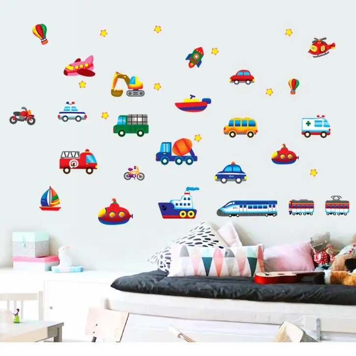 

Free Shipping Removable Wall Sticker birds tree Decoration Giant Wall Decals Sticker Transport vehicles, aircraft ship SQ7212
