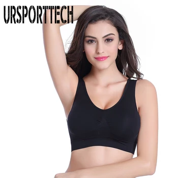 

Hot Brand Women Shockproof Bra Active Seamless Nylon Wire Free Double Layer No Pressure Bra Large Size S-4XL Free Shipping