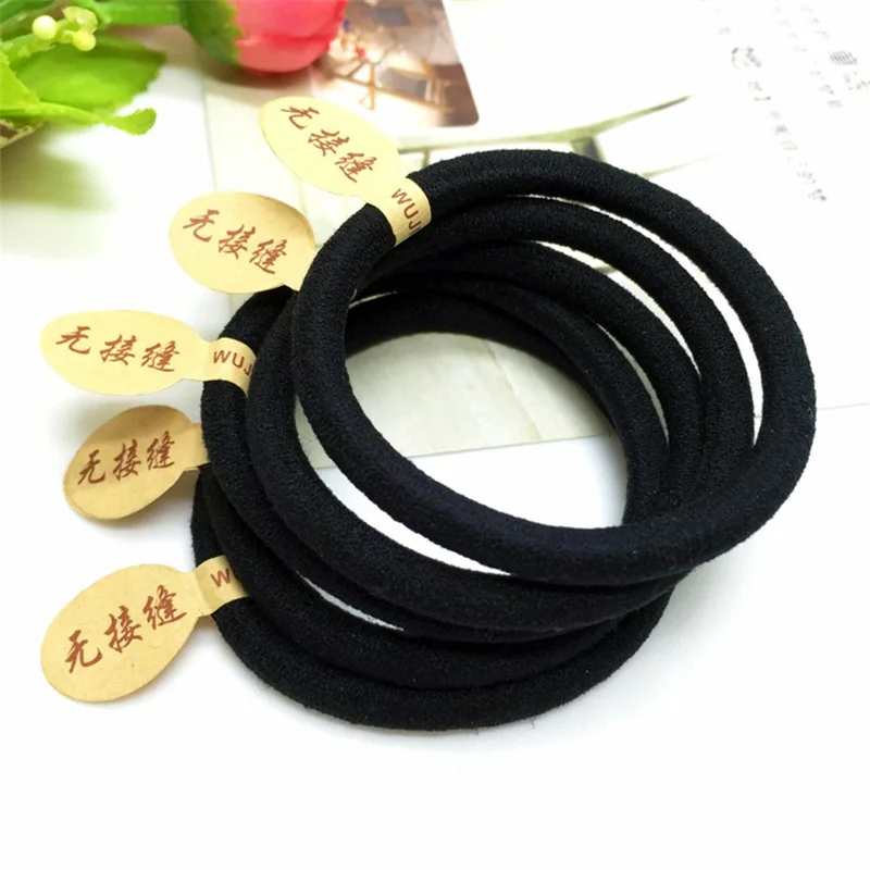 10PCS/LOT Black Solid Hair Accessories For Women Headband Elastic Band Girls Ornaments Kids |