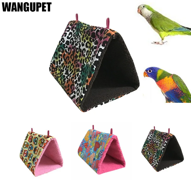 

New Peony Parrot Small Sun Hammock Bird Nest Warm and Thick Triangle Bird Nest Warm and Comfortable Bird Hanging Cave Cage