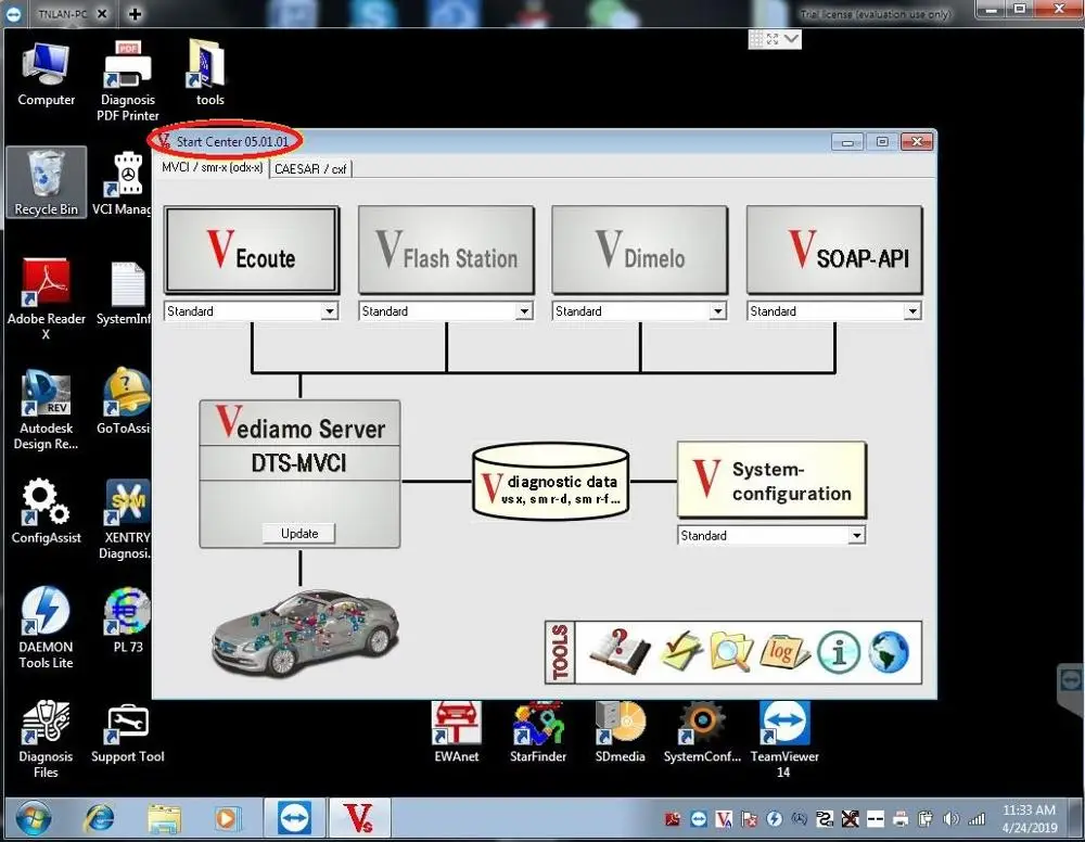 12 Vediamo/DTS Monaco8/x-запись программного обеспечения для SD Compact 4/MB Star C4/C5/C6 Автоматическая Диагностика мультиплексор работает на WIN7 или WIN10