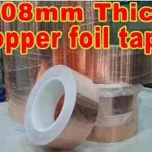 1 рулон 25 мм* 30 метров* 0,08 мм толщина Односторонний Клей проводящая медь фольгированная лента, электромагнитный помехи щит