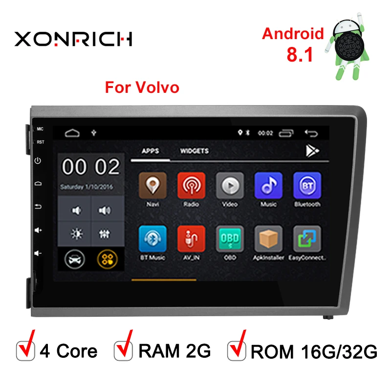 

Car Multimedia Player Android 8.1 Head Unit For VOLVO S60 V70 XC70 2000 2001 2002 2003 2004 AutoRadio GPS Navigation No DVD