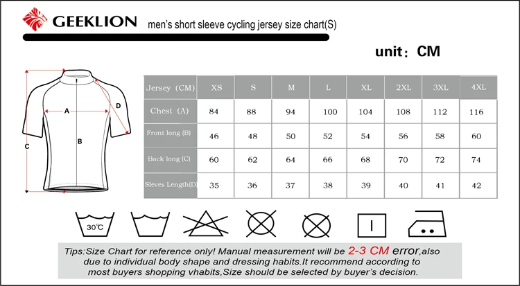 Racing Pro Fit Bicycle Wear Breathable Geeklion Blue Short Sleeves Cycling  Jersey Team Tour Cyclist Maillot