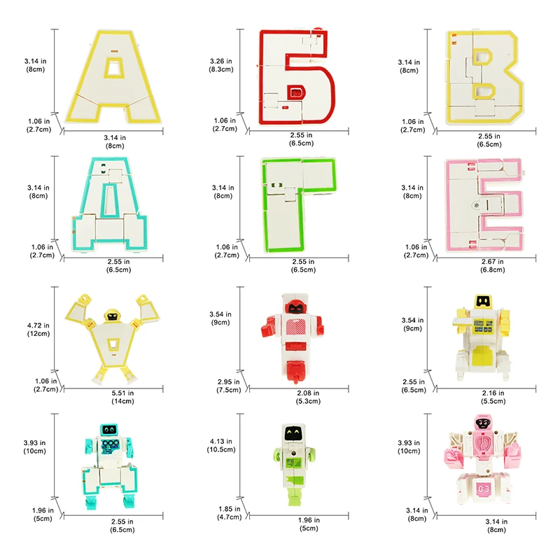 6 шт./партия русский деформированный Алфавит робот головоломка игрушки детские творческие развивающие фигурки модель игрушки подарок