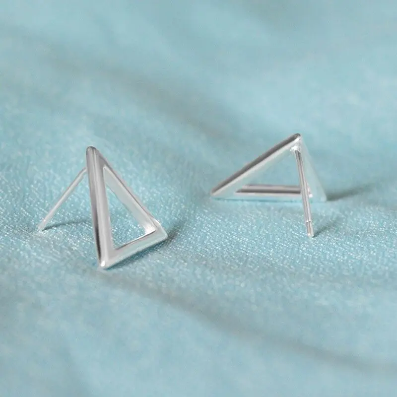 triangle earrings sterling Silver