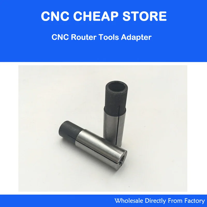 

CNC Adapter CNC router tool Adapters holder 1/8'' 1/4'' 1/2'' 3.175 4 6 Steel Engraving Bit Router Adapter Tool for Chuck Collet