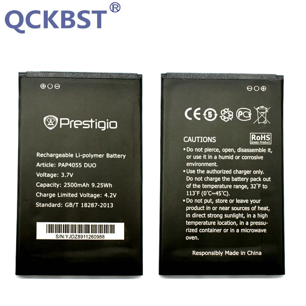 

New 2500mAh High Quality Replacement Batteries For Prestigio MultiPhone PAP4055 DUO PAP 4055 Phone In stock Tracking code