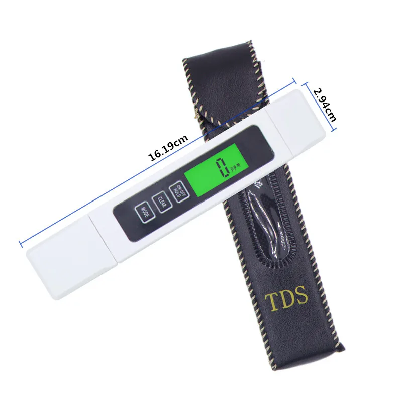 Цифровой прибор для измерения уровня pH и тестер с большим Экран TDS метр тестер качества воды 3 в 1 Точная(TDS, EC, Температура), 0-9990 ppm 16