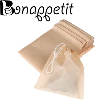 50/100 шт 8,5*10 см экологически чистых природных Чай рукавный фильтр Бумага мешки Жара-загерметизируйте Чай сумки инфузионное чайное ситечко шнурок Чай сумка