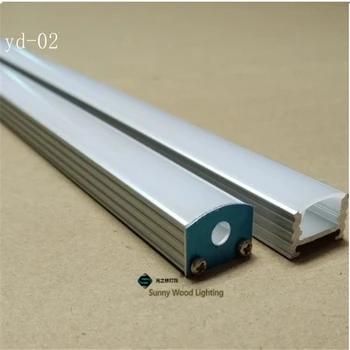 

10pcs/lot Free shipping led aluminium profile for 12mm led bart, led strip light channel with PC cover and accessories