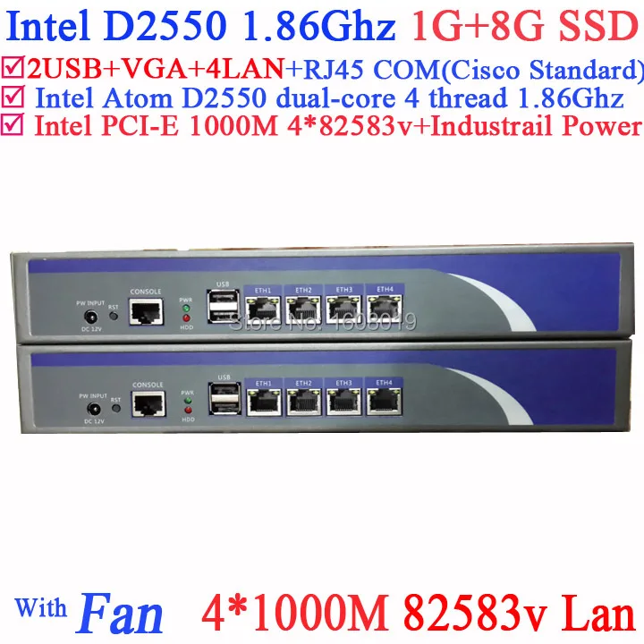 network servers with Intel D2550 1.86Ghz 1G RAM 8G SSD