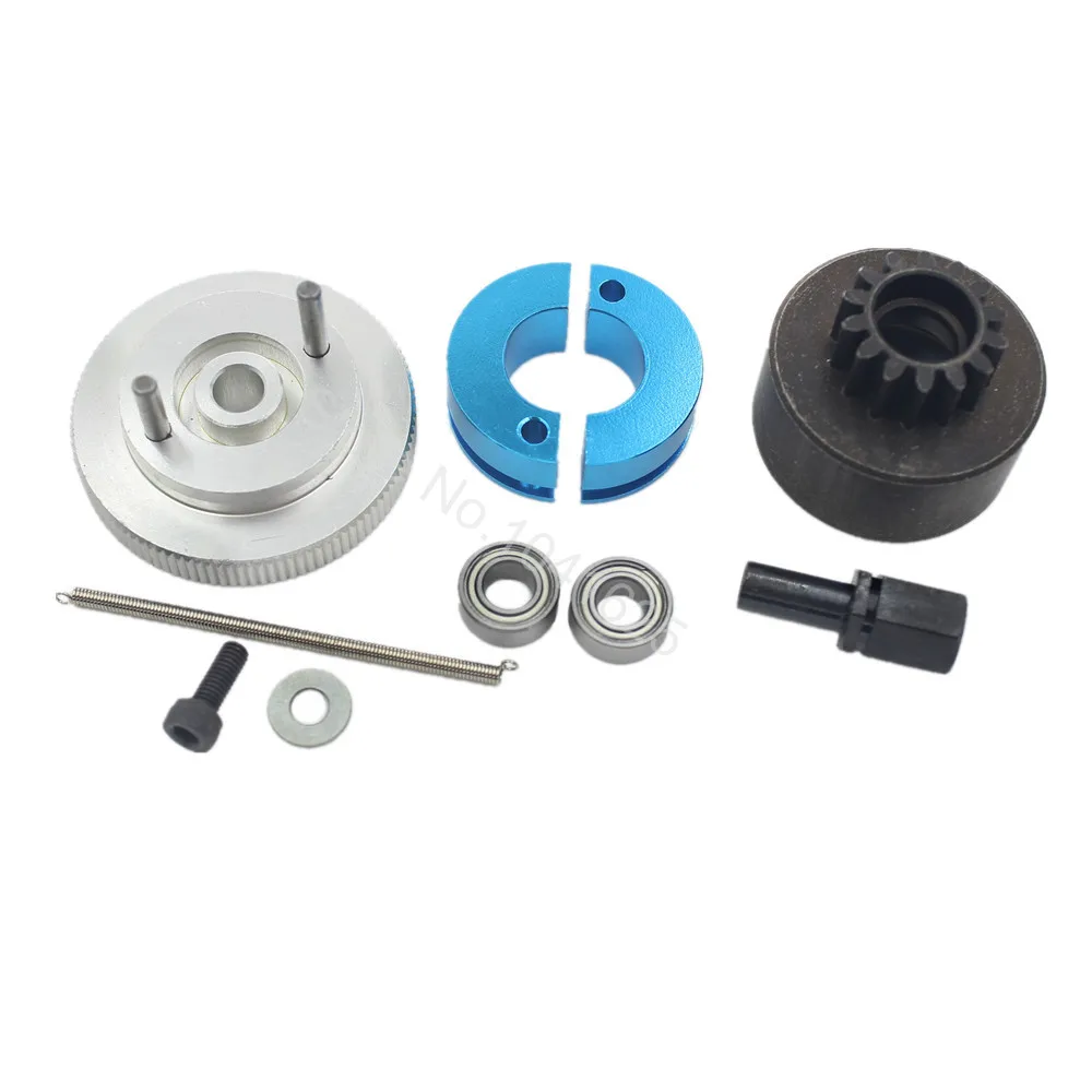1 set Flywheel Complete 14t Clutch Bell & Ball Bearings 5x10x4 mm for 1/10 RC Nitro Powered