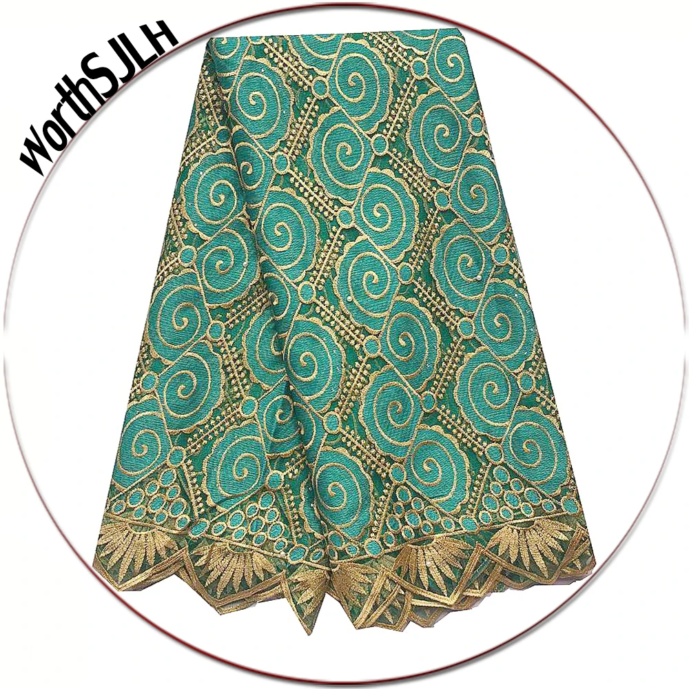 

WorthSJLH Beaded African Lace Fabric 2019 Teal Blue Dubai Mesh Laces Material French Net Cord Lace Fabric For Evening Dresses