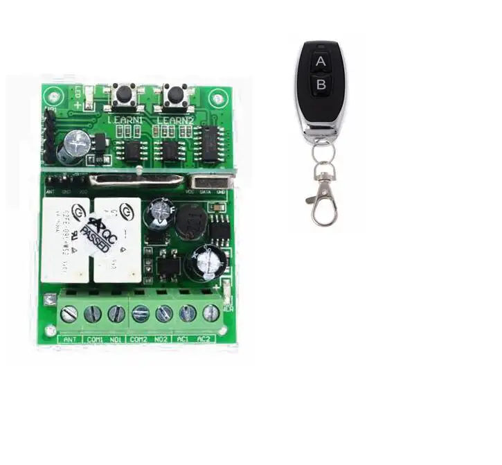 Индивидуальные 2 реле DC9V 12V 24V 10A 2CH беспроводной пульт дистанционного управления