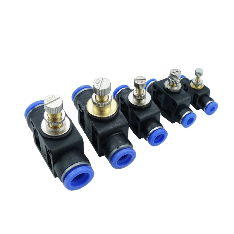 4 6 8 10 12 mm OD Speed Controller Air Pneumatic flow Speed Control