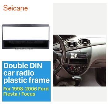 

Seicane Car Refitting DVD Frame, DVD Panel, Dash Kit Car Fascia Radio Frame Audio Frame for 1998-2006 Ford Fiesta/ Focus 1DIN