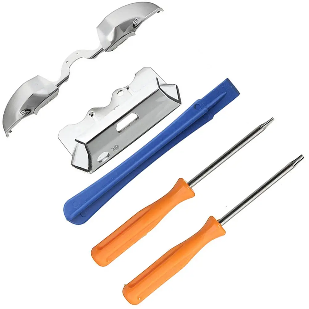 

Portable Screwdriver Set Game Tools Manual Silver Plating Controller Parts LB RB Accessories Bumper Button For Xbox One Elite