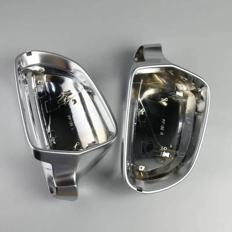

New 1 Pair of Silver Matte Chrome Rearview Mirror Cover Shell Protection Cap for Aodi B8 A3 S3 RS3 A4 A5 A6 S4 RS4 S6 RS6 Q3