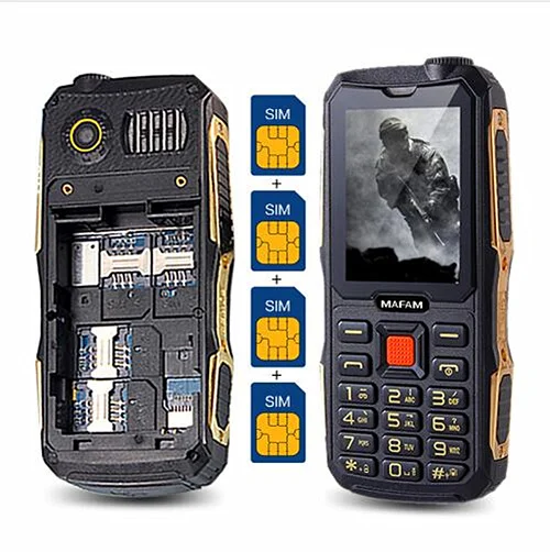 Mafam M1 4 Sim Cards 4 Standby Mobile Phone Quad Sim Four Sim