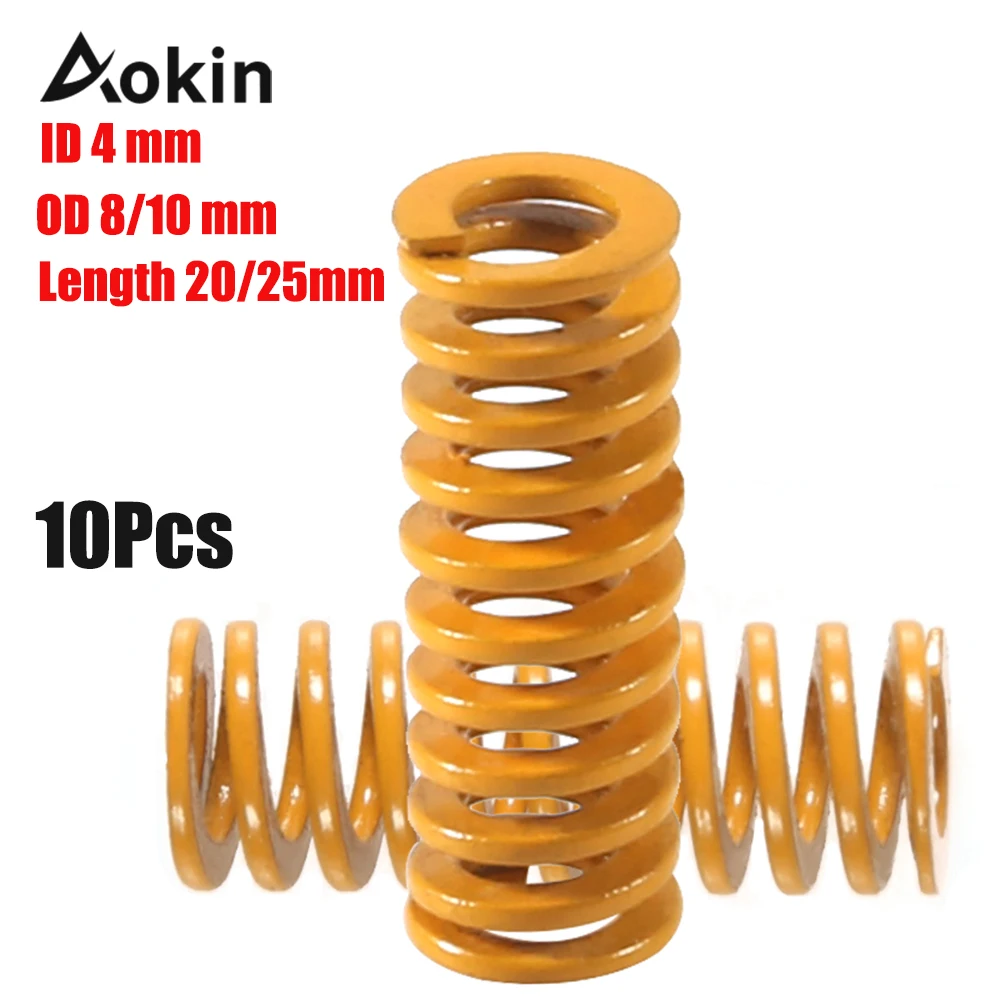 

10Pcs 3D Printer Motherboard Compression Springs OD 10mm 25mm for Creality CR-10 10S S4 Ender 3 Heatbed Springs Bottom Connect