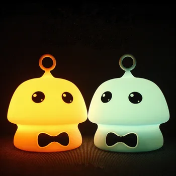 

NEWKBO cartoon Colorful mushroom silicone LED Night Light USB charging moon lamp LED creative clap the lamp bedside lamp