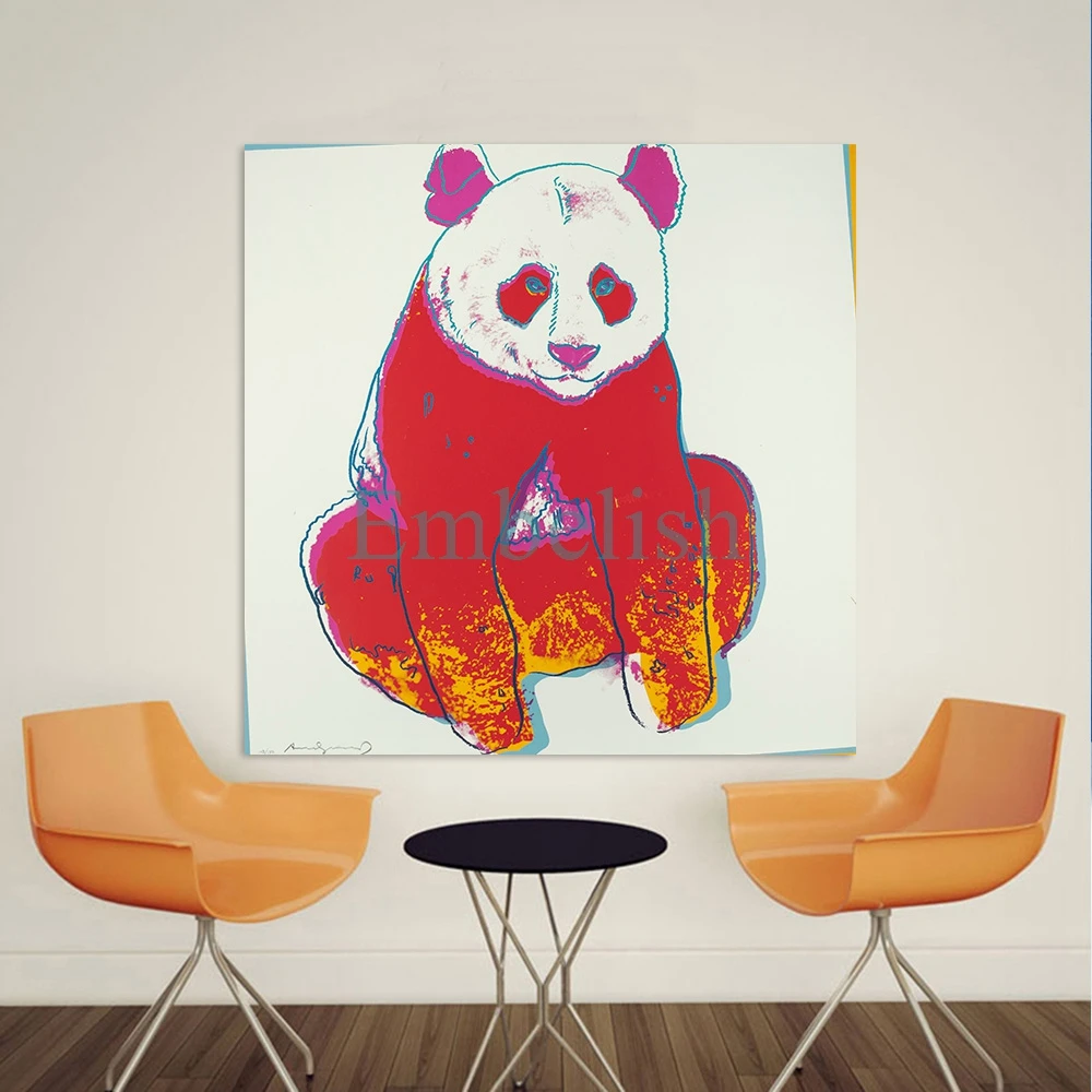 Embelish Hot Lovely Panda By Andy Warhol животные, на стену, изображение для гостиной современные hd-качество для домашнего декора холст картины плакаты