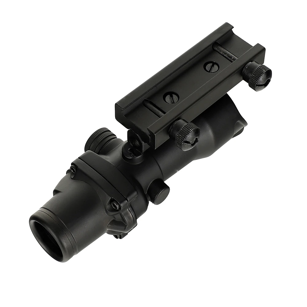 Ohhunt Охота 4X32 ACOG реальный оптоволоконный прицел BDC шеврон Подкова Сетка тактические оптические прицелы для cal. 223. 308 печать логотипа