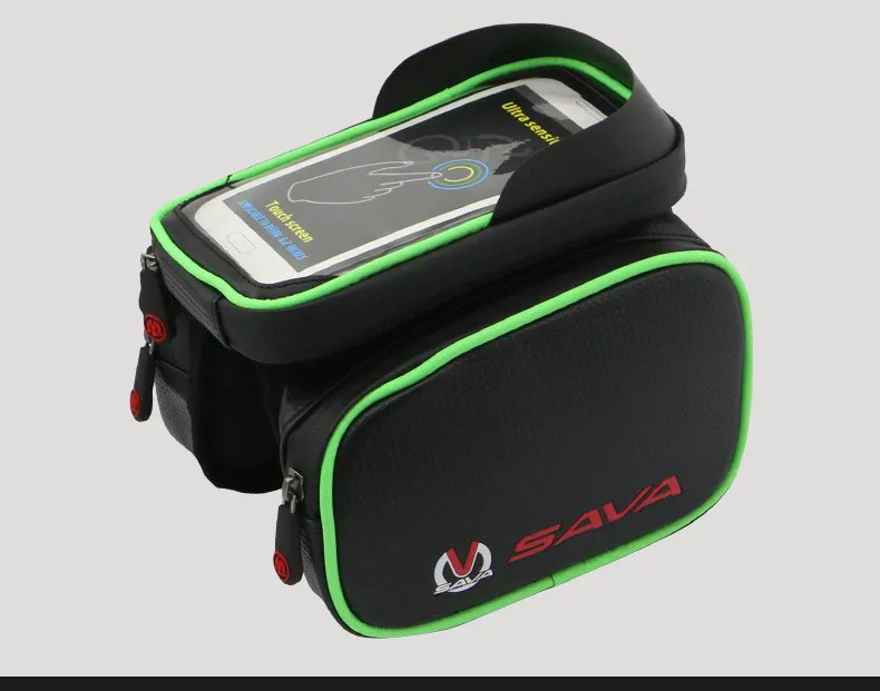 Discount Front Bicycle Bag Waterproof Cycling Bike Bag Frame bag Cycling Phone bicycle phone  frame bags front frame pannier 2