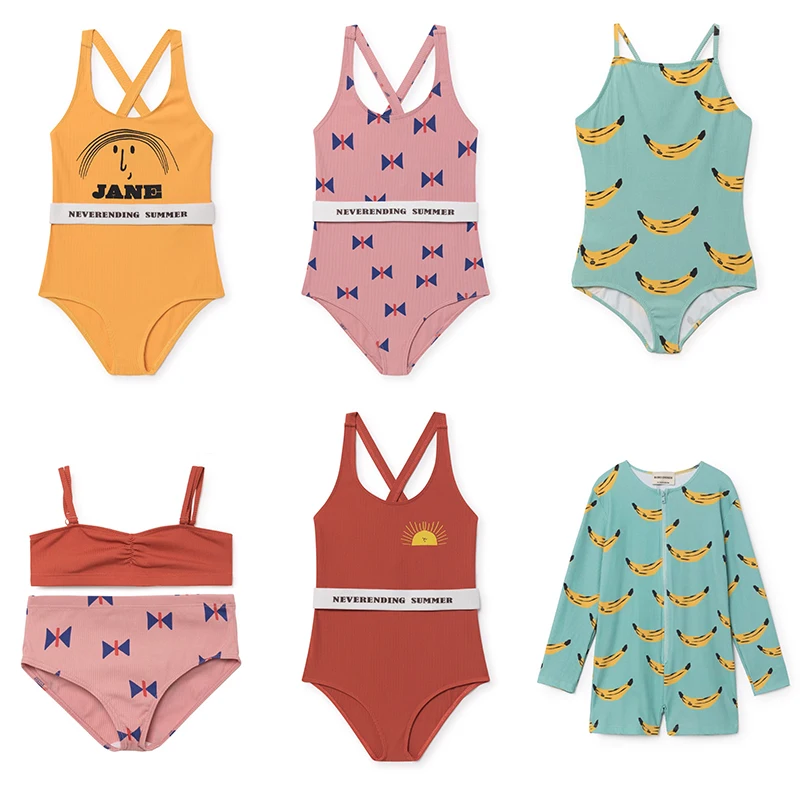 Детские купальные костюмы г. Летний купальник для маленьких девочек с буквенным принтом, бикини, шорты для мальчиков и девочек, vetement enfant